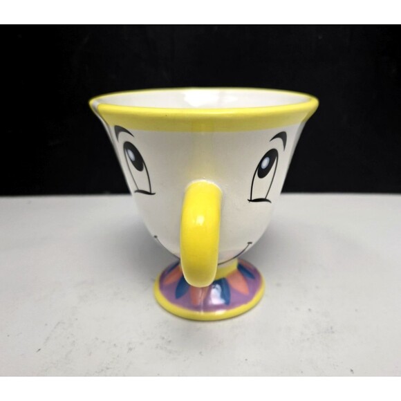 Disney Beauty and the Beast Chip Mug Footed Ceramic Pedestal Figural Tea Cup - Picture 8 of 13